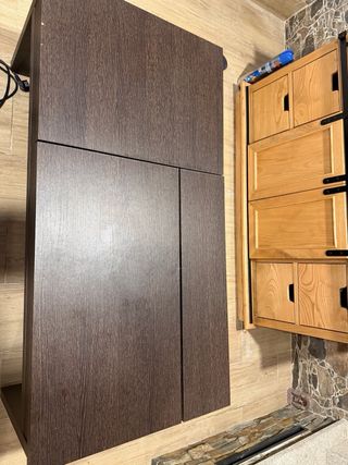 Mesa de centro de madera marrón