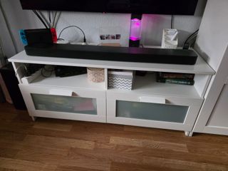 Conjunto Muebles Salón Blanco y Madera