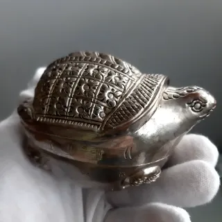 Caja Plata Tibetana Tortuga