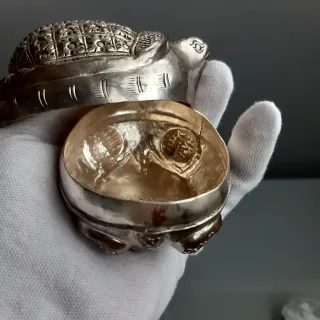 Caja Plata Tibetana Tortuga