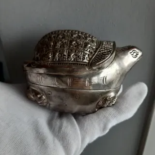 Caja Plata Tibetana Tortuga