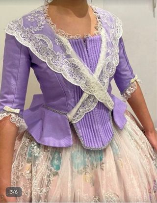 Vestido de Fallera Rosa y Lila