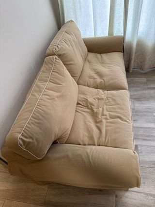 Sofá Cama Ikea Beige Tela