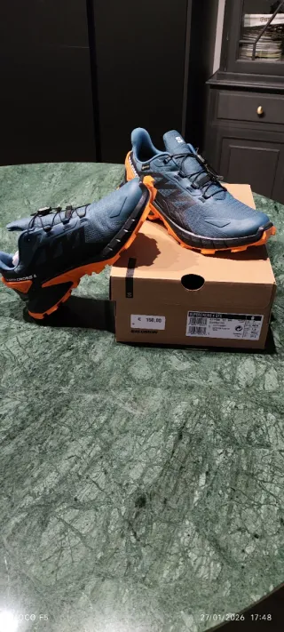 Zapatillas Salomon Trail Running Azul/Naranja