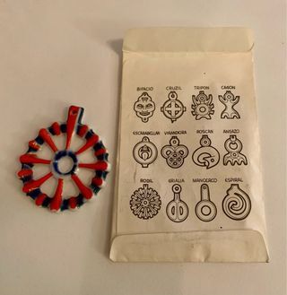 Colgante Cerámica Sargadelos Azul y Rojo