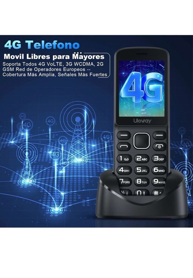 Teléfono Móvil Uleway 4G Negro