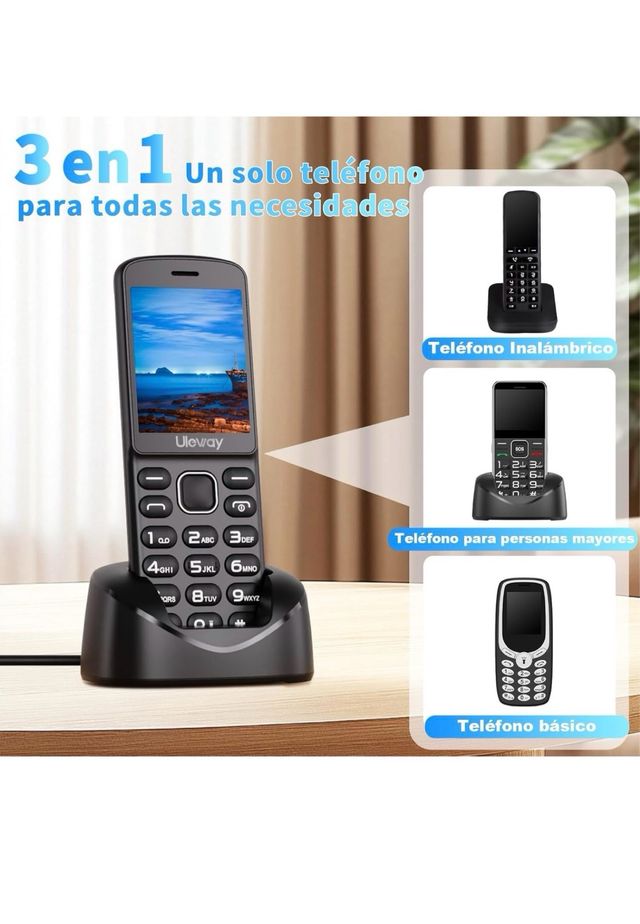 Teléfono Móvil Uleway 4G Negro