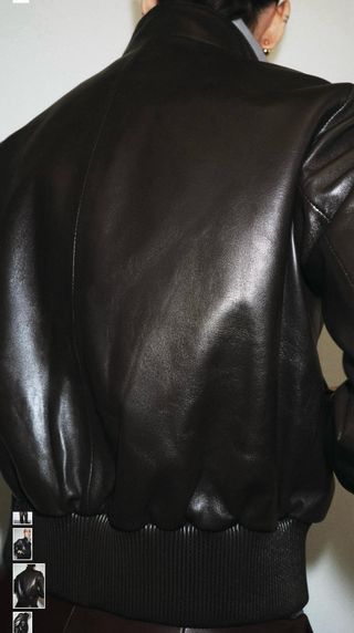 Cazadora bomber piel 100% ZARA