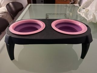 Comedero doble para mascotas