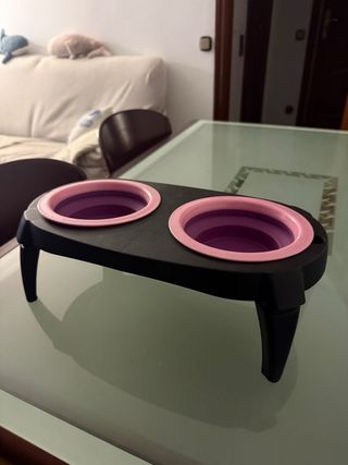 Comedero doble para mascotas