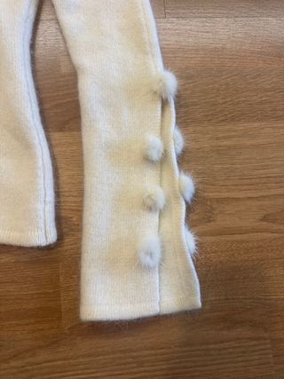 Jersey Angora Cuello Alto Blanco