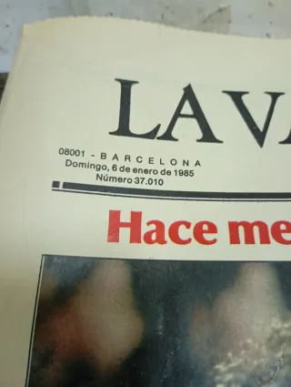 Periódico antiguo la vanguardia