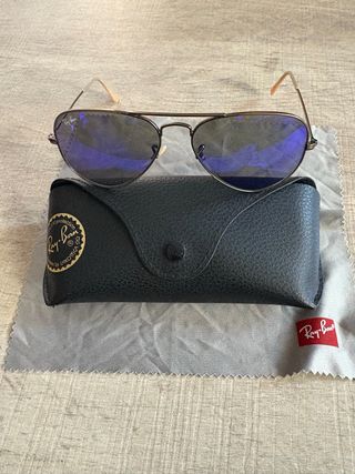 Gafas Ray-Ban Aviador Azules y Plateadas