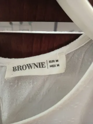 Blusa Blanca Brownie Talla M