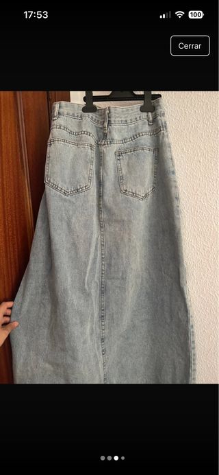 Falda vaquera larga Talla M Como nueva