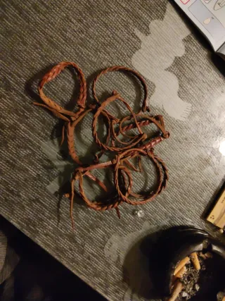 Pulseras de cuero trenzado de mujer