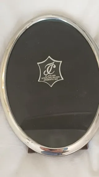 Marco Plata 925 y Jarrón Cristal