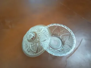 Bombonera cristal tallado mano