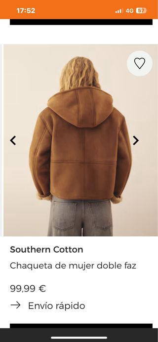 Abrigo/Chaqueta doble faz Southern Cotton Marrón