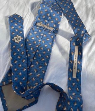 Corbata Loewe azul con ranas