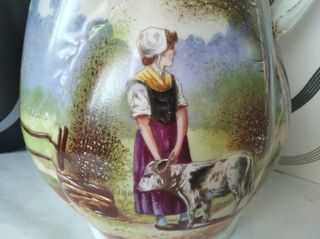 Jarra y palangana Limoges S.XIX