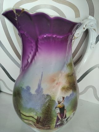 Jarra y palangana Limoges S.XIX