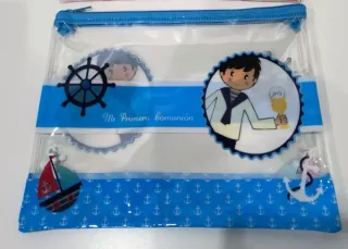 Neceser detalle comunión azul 21,5x16,5