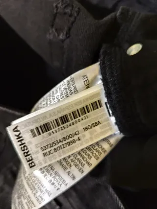 Jeans neri flared Bershka uomo taglia 42