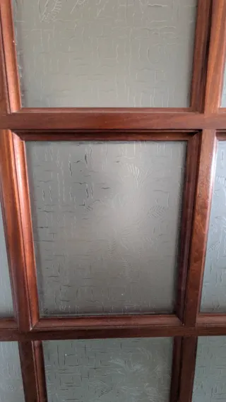 Puerta de paso madera con cristales