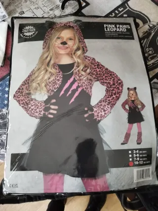 Disfraz Pink Paws Leopard Talla 10-12