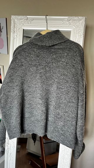 Jersey Zara gris cuello alto