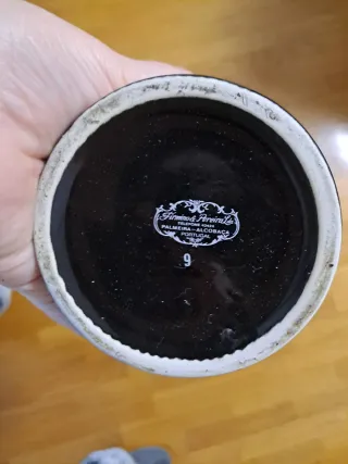 Jarrón Estilo Oriental Cerámica Portuguesa