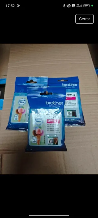 3 Cartuchos Tinta Brother LC3213 Magenta