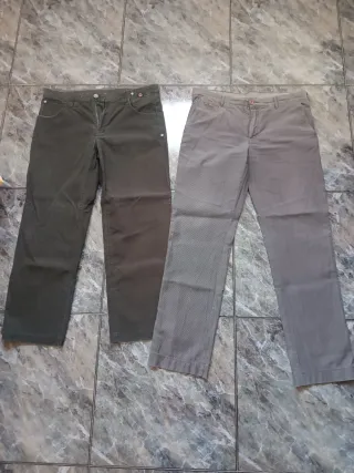 Pantalones Caballero gris y verde