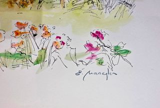 Litografia originale Edmondo Maneglia 50x70
