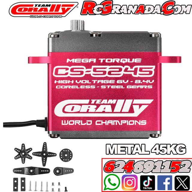 SERVO CORALLY 45kg CS-5245 HV METALICO