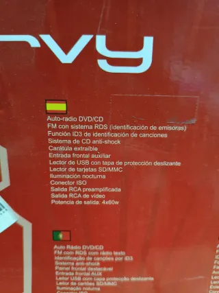 CORVY DVD Radio, USB, Color Negro coche