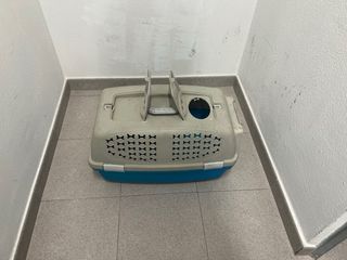 Transportín para Perro Beige y Azul