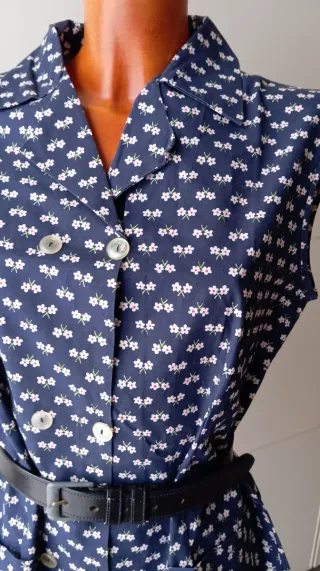 Vestido vintage. Delantal vintage. Nuevo.
