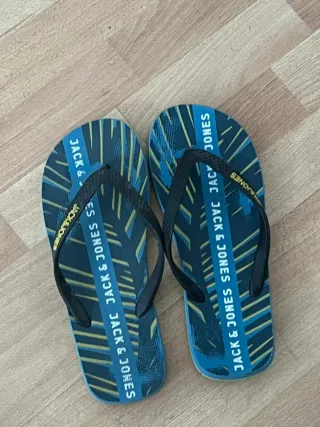 Chanclas Jack & Jones Azul y Amarillo