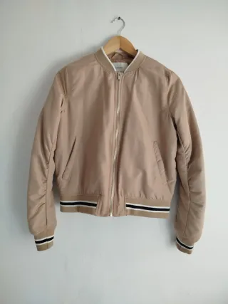 Chaqueta Bomber Beige