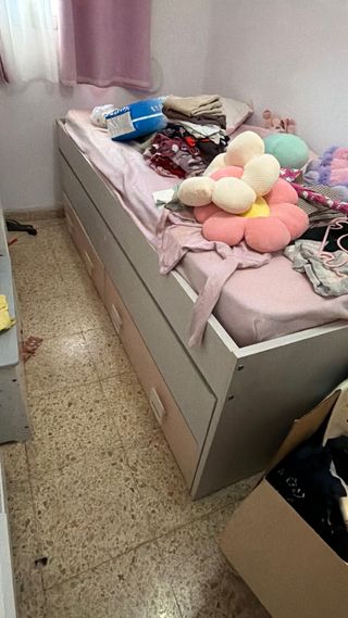 Cama nido con 2 cajones para niña