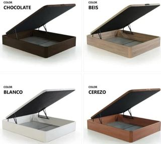 Cama canapé, colchón y mesita