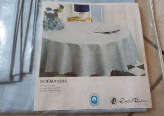 Emilio Radice Tovaglia rotonda vintage nuova