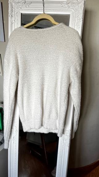 Jersey Zara cuello pico beige