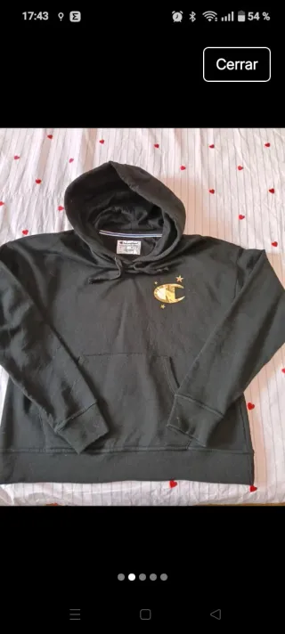 Sudadera Champion Negra Chica con Capucha