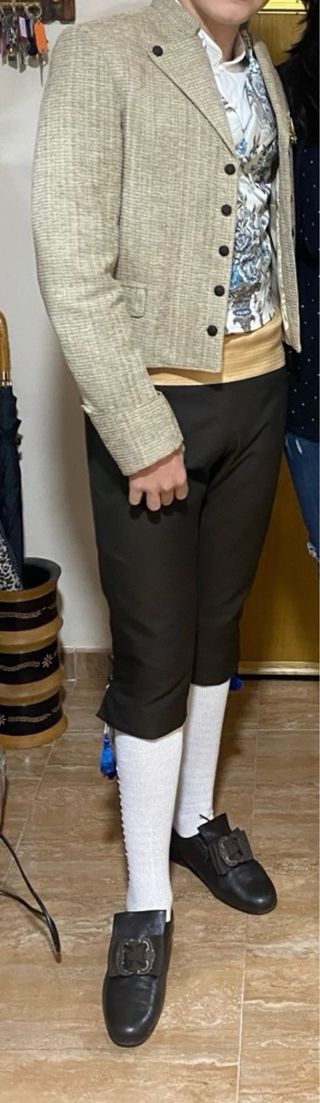 Chaleco Fallero Beige y Azul