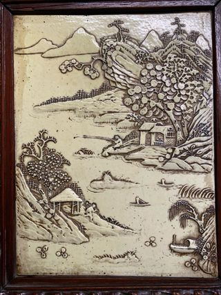 Quadro Vintage Orientale Piastrella Ceramica