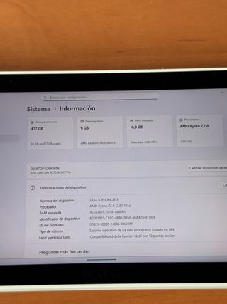 Asus Rog Ally Z2 - CONSOLA GAMING