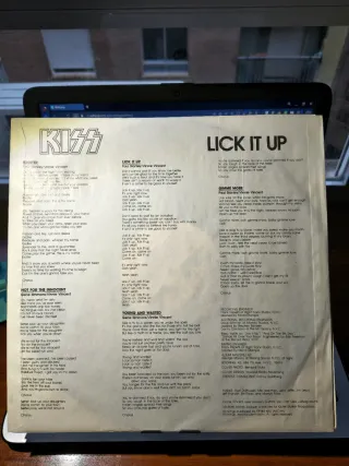 Kiss Lick It Up LP Vinilo Hard Rock